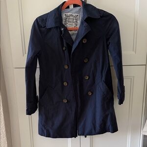 Zara Navy Trench Coat ( box z)